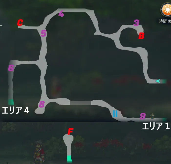 ロッカクの森の敵情報